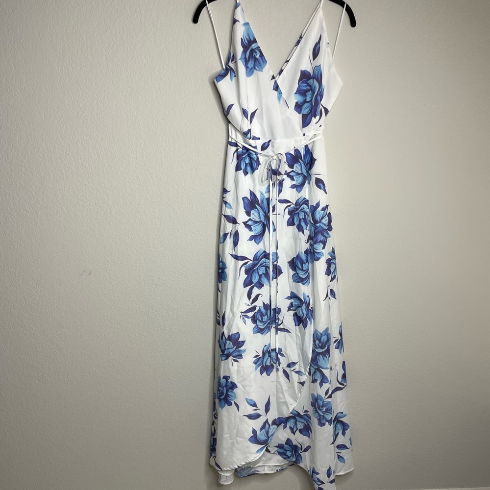 Yumi Kim Blue Bell Floral Rush Hour Wrap Maxi Dress S - Picture 7 of 7